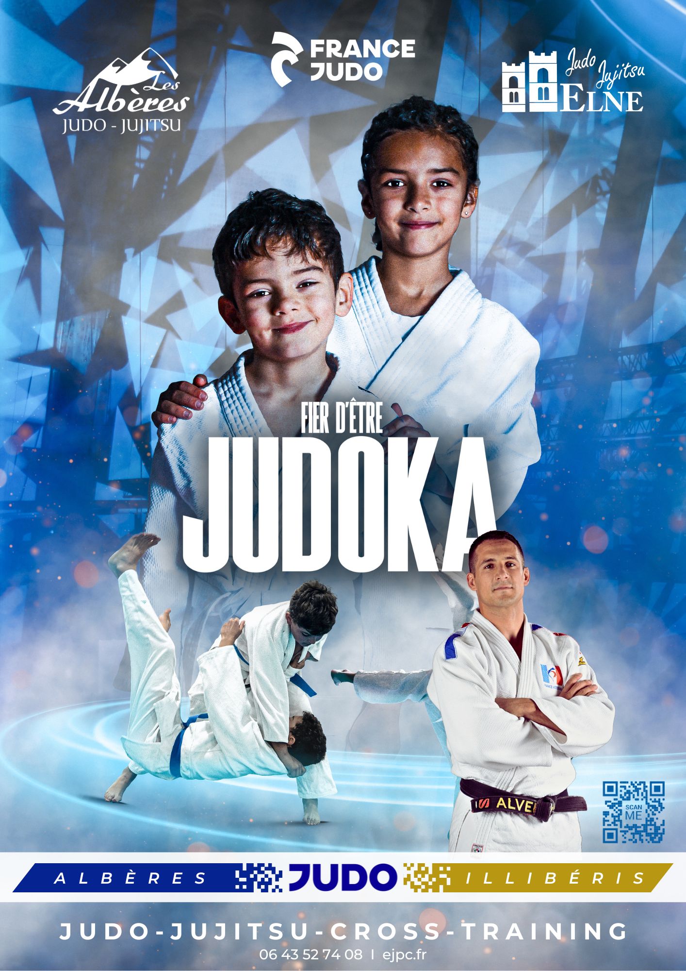 Affiche officielle Judo Albères Illibéris – Inscriptions 2025/2026 à Elne et Saint-André – Judo, Jujitsu, Cross Training