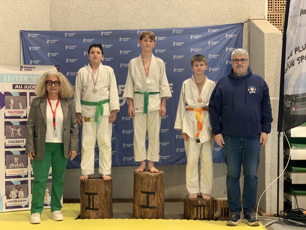 Podium benjamin Noah JUDO Albères Illibéris – 2e Critérium départemental Arles-sur-Tech 2026