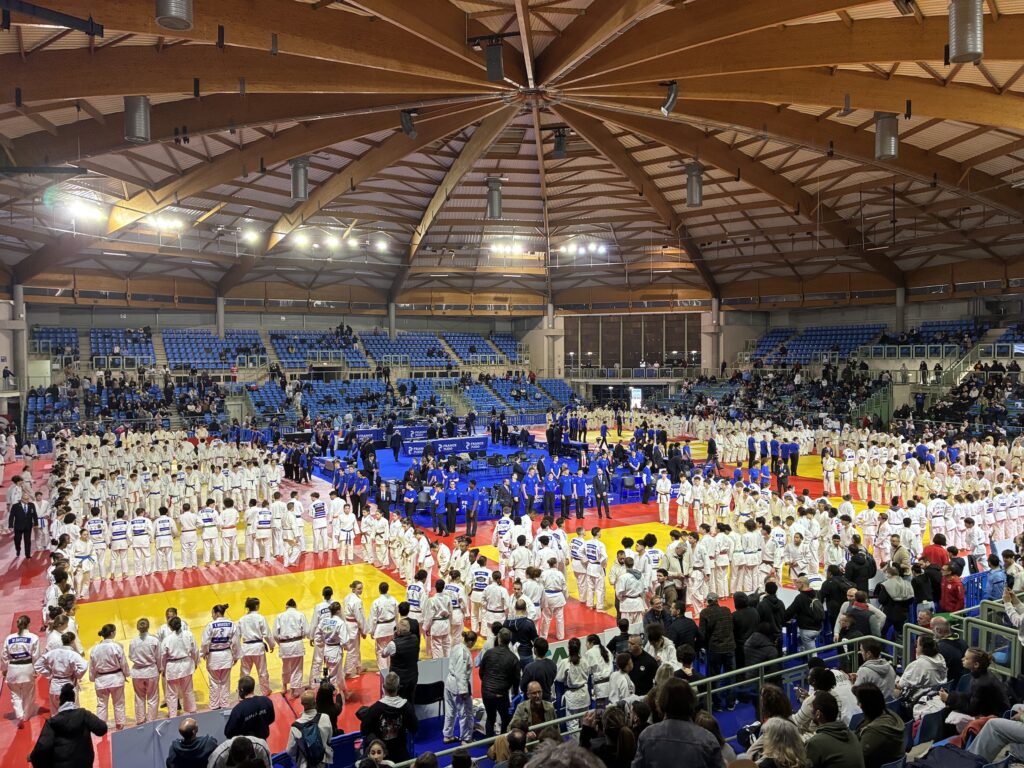 Vue d’ensemble de la Coupe de France Minimes de judo à Villebon-sur-Yvette